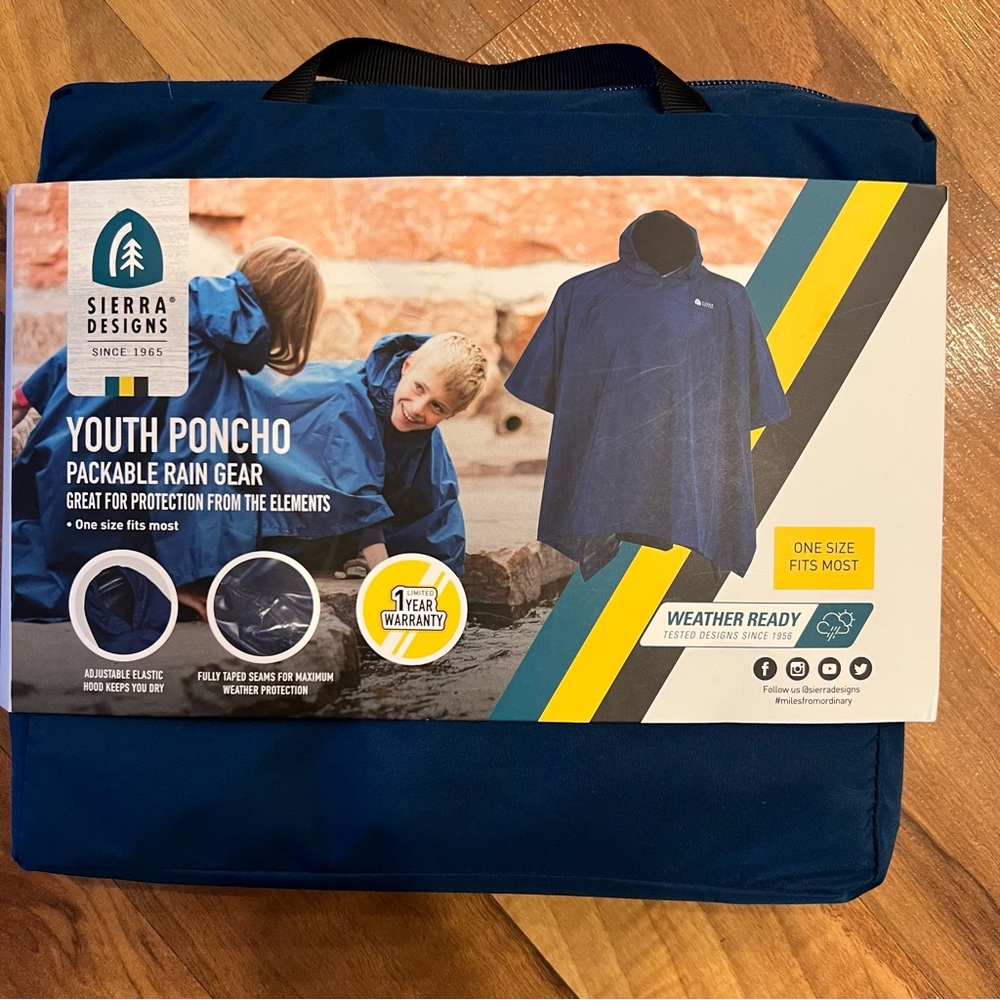 Sierra Design packable youth poncho